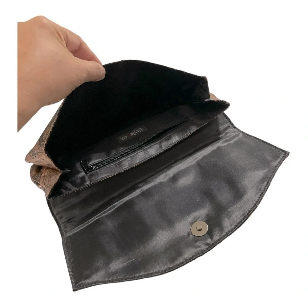 STYLE & CO. Snake print Clutch Bag